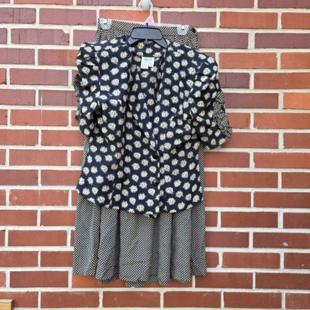 Retro 2-Piece Skirt/Jacket Set - Made by "Sketches" for Christine Jaguin - Sz 8